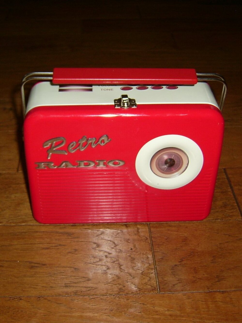 Silver Crane Company Retro Radio Tin Lunchbox